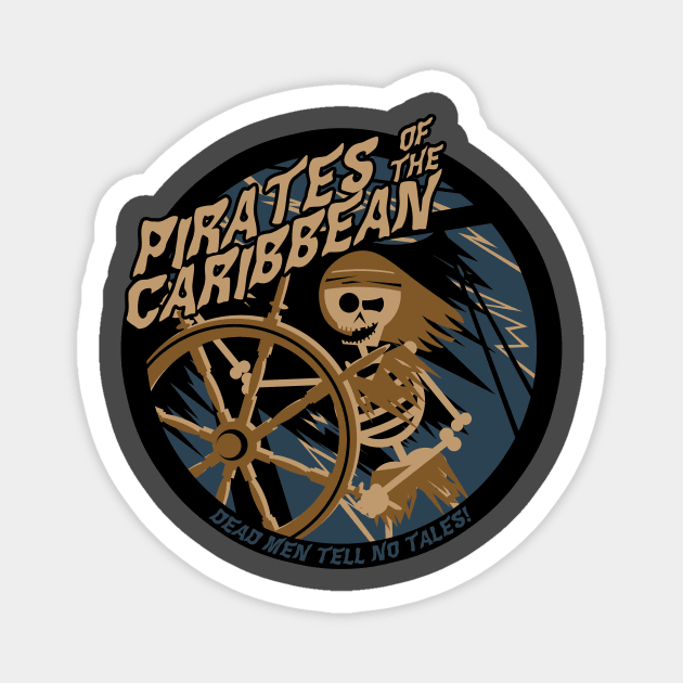 Pirates of the Caribbean (brown and blue) Magnet by brodiehbrockie