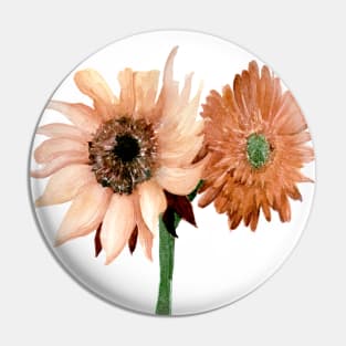 Sunflower and Gerbera Pin