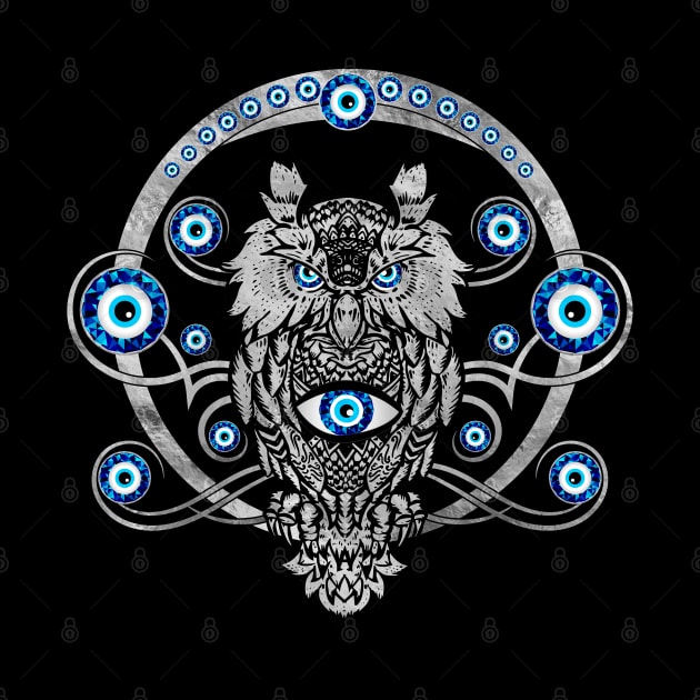 Owl Evil Eye Ornament by Nartissima