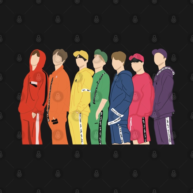 BTS muster rainbow photoshoshoot by Bookishandgeeky