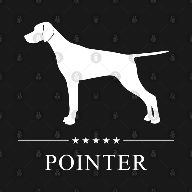 Pointer Dog White Silhouette by millersye