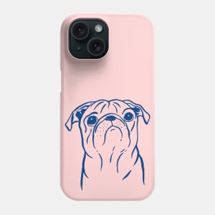 Pug (Pink and Blue) Phone Case