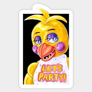 FNAF Funtime Chica Sticker for Sale by ChocolateColors