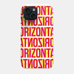 Horizontal Typography Stack (Magenta Yellow Red) Phone Case