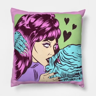 Poison Ivy loves the Creature by Bad Taste Forever Pillow