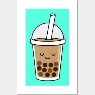 Kawaii Panda Boba Milk Tea' Poster, picture, metal print, paint by  AestheticAlex