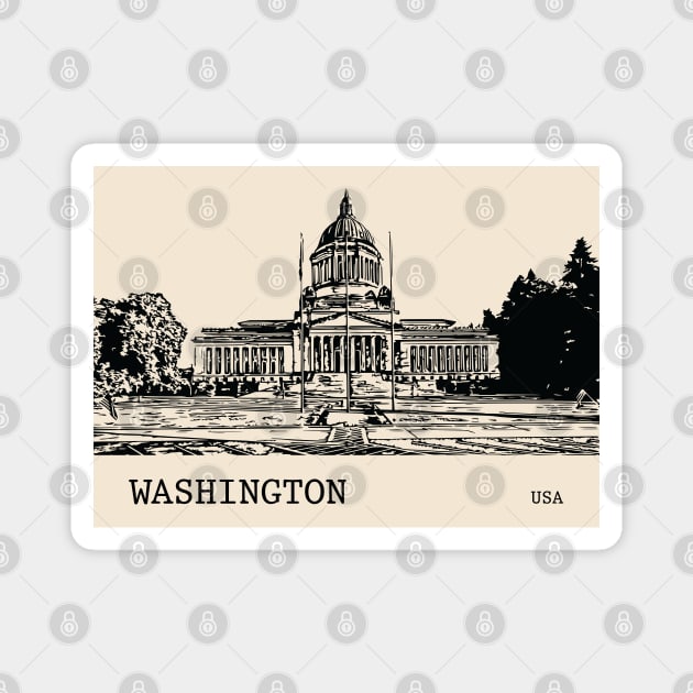 Washington State USA Magnet by Lakeric