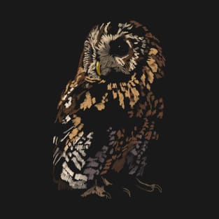 "Cute Brown Owl" Jamie's Hand-Drawn Owl Collection T-Shirt