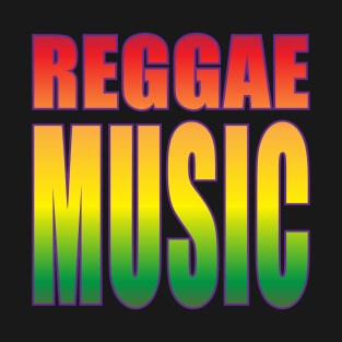 Raggae music multicolor.typography slogan design. T-Shirt