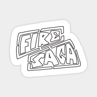 Fire Saga Outline Magnet