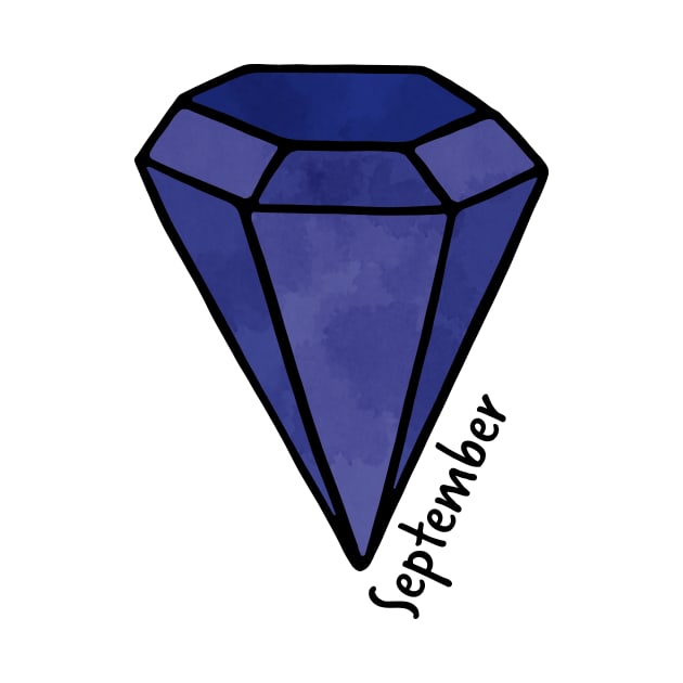 September Blue Sapphire Birthstone by murialbezanson