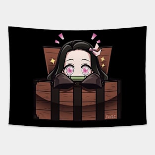 Nezuko is scared Tapestry