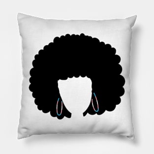 Transgender Flag Afro Pillow