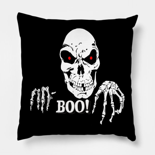 halloween horror skull Pillow by SeFOne-one