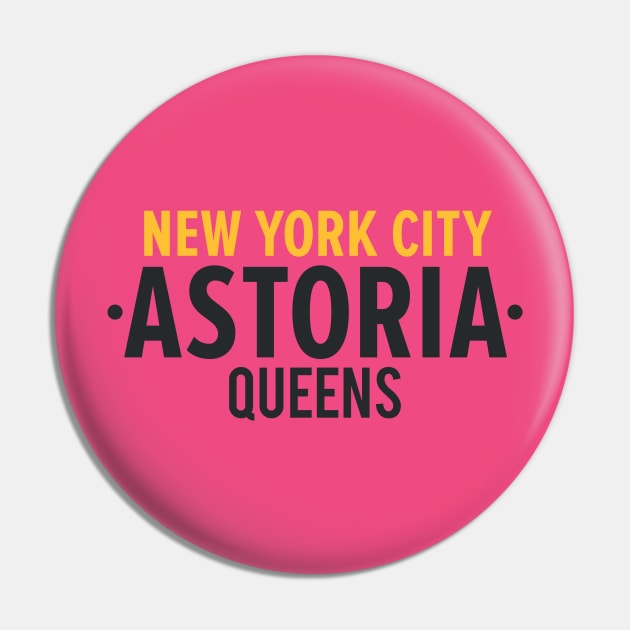 New York Queens - Queens Astoria - Queens clean Typo Pin by Boogosh