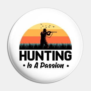 Hunting Passion Hunter Retro Sun Pin