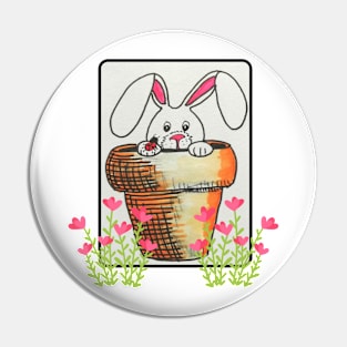 Hide and seek bunny Pin