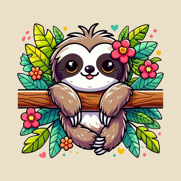 Cute Kawaii Sloth by PhotoSphere