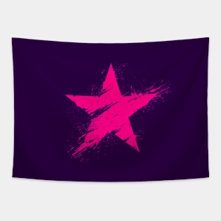 Paint Splatter Star - Hot Pink Tapestry