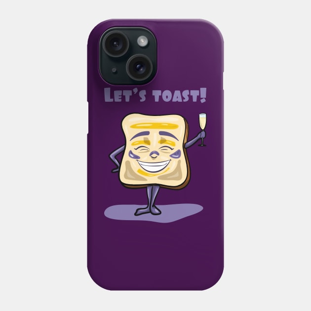 Let's toast! Phone Case by Scrabbly Doodles