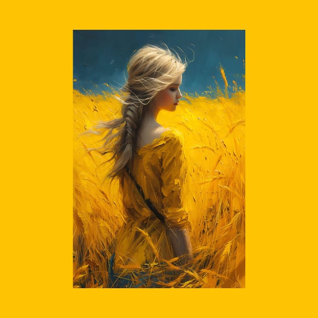 Girl in yellow fields by UmagineArts