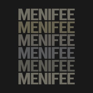 Gray Text Art Menifee T-Shirt