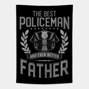 The Best Policeman And Even Better Father Law Enforcement Tapestry