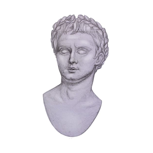 Julius Caesar Greek Roman statue pencil by maoudraw