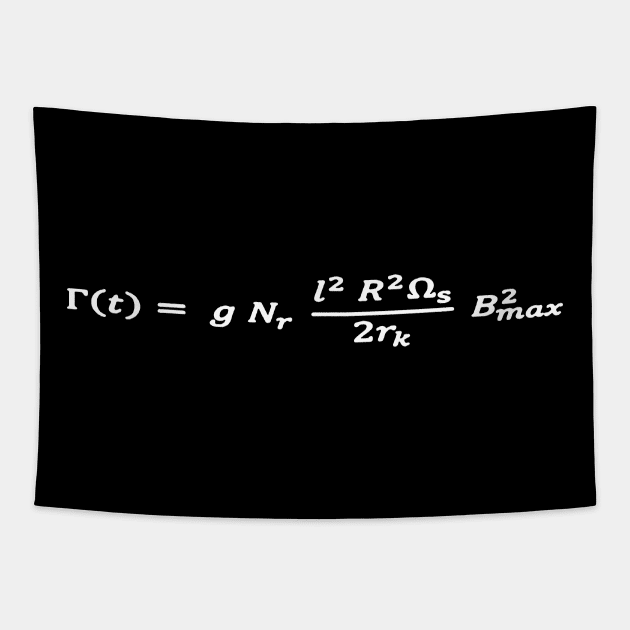 Induced electromagnetic couple for induction motor dark version Tapestry by NoetherSym