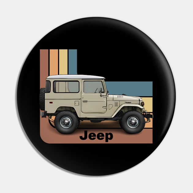 Jeep Vintage Old Pin by capricorn