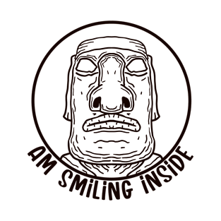 Smiling Moai Lineal T-Shirt