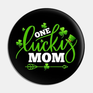 One Lucky Mom Shamrock Pin