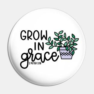 Grow In Grace Succulent Plant Christian Faith Cute Pin