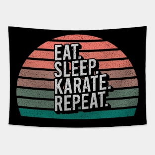 Vintage Retro Quote Eat Sleep Repaet Inspiration Tapestry