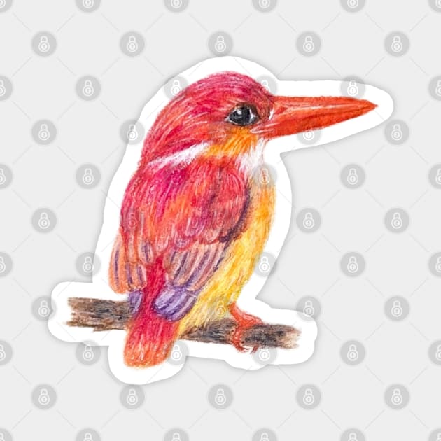 South Philippine Dwarf Kingfisher Magnet by Suriartaddict