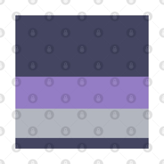 A lovely palette of American Blue, Pink Lavender, Ube and Cloudy Blue stripes. by Sociable Stripes