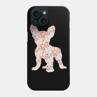 Floral French Bulldog Flower Art Gift Frenchie Mom Phone Case