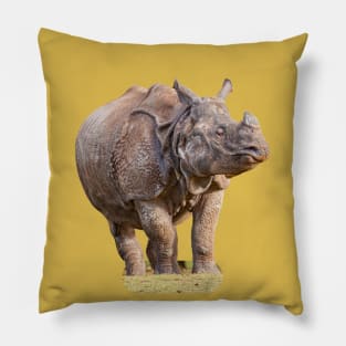 Indian one-horned rhino Pillow