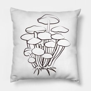 Mushroom Hand Drawn Pillow