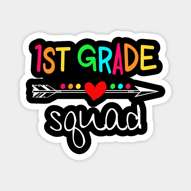 1st Grade Squad First Teacher Student Team Back To School Shirt Magnet by Alana Clothing