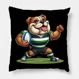 Rugby Bulldog Pillow