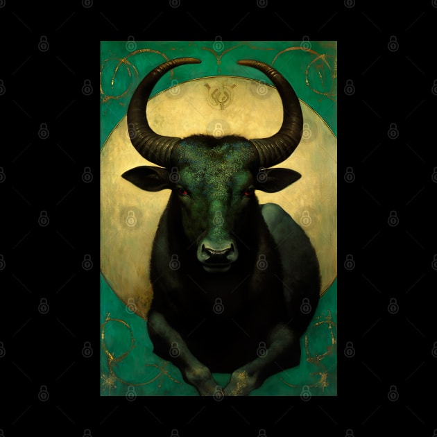 Taurus the Bull Zodiac Illustration by YeCurisoityShoppe