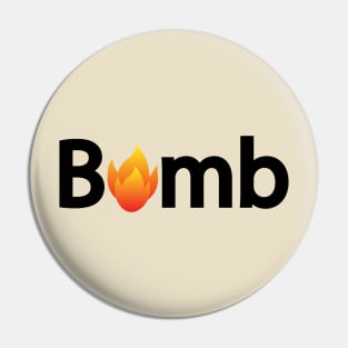 Bomb typographic logo design Pin