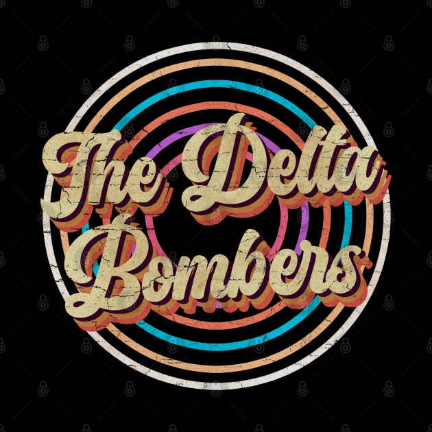 vintage circle line color The Delta Bombers by KirikKikuk.Store