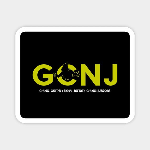 GCNJ yellow graphic Magnet by GCNJ- Ghostbusters New Jersey