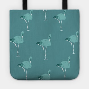 Teal Flamingos Tote