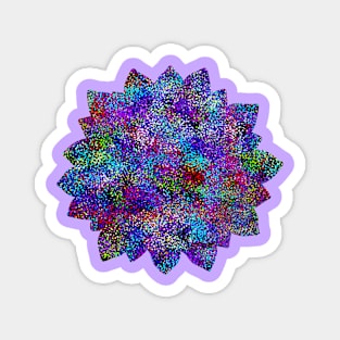 Glam Rainbow Metallic Flower Magnet