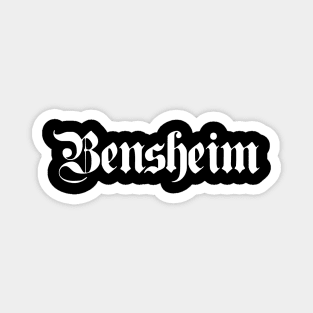 Bensheim written with gothic font Magnet