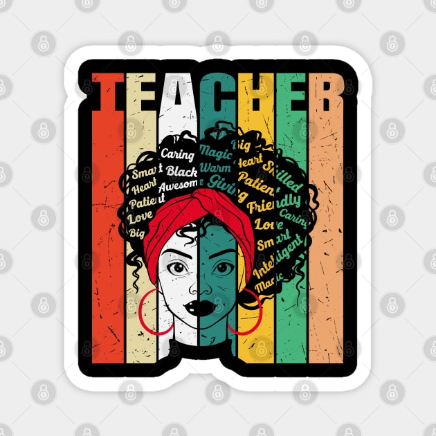 Black Teacher, Mothers Day, Black Girl Magic Magnet by UrbanLifeApparel