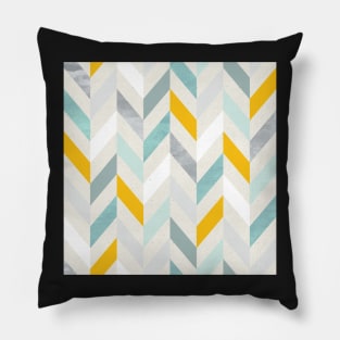 Modern Chevron in Blue Pillow